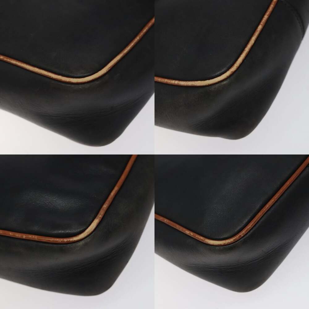 CELINE Shoulder Bag Leather Black Gold - Picture 10 of 12